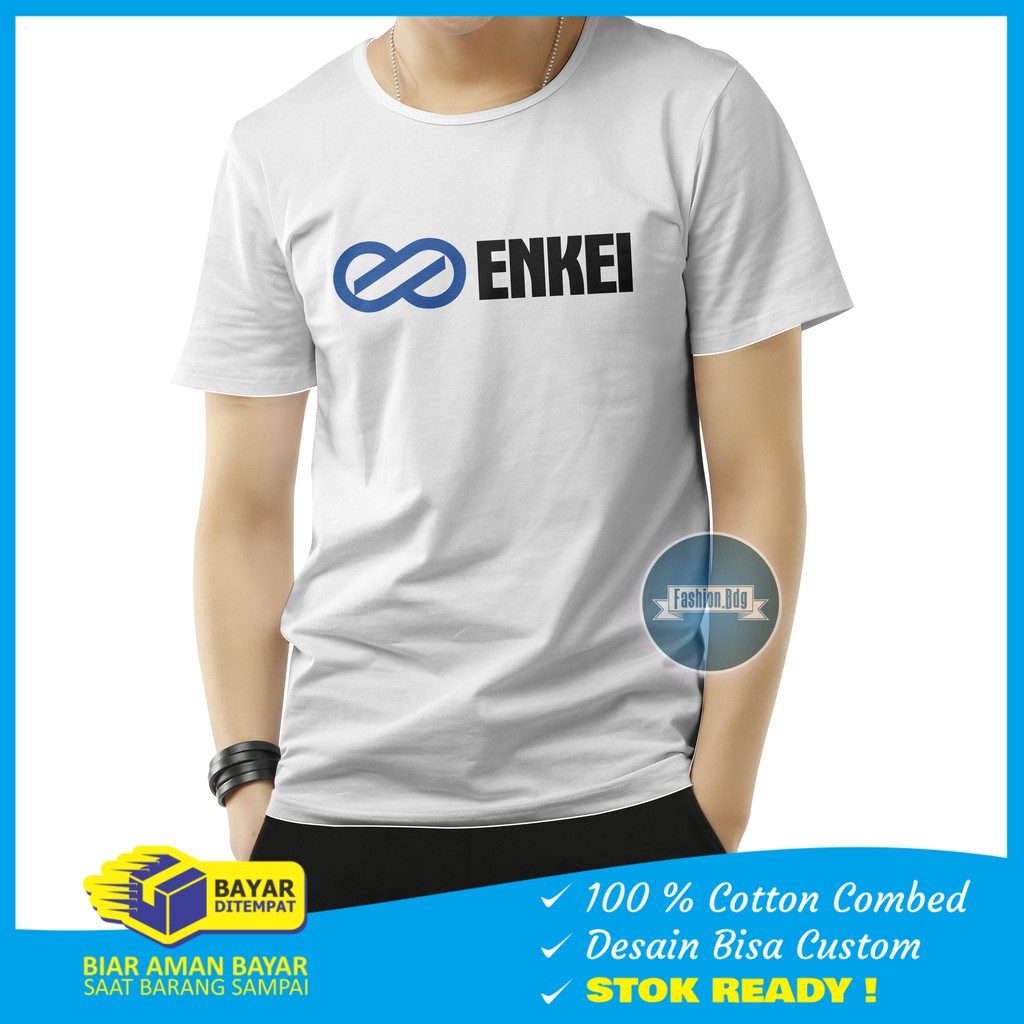 Kaos Pendek Pria Enkei Bahan Katun Combed 30s