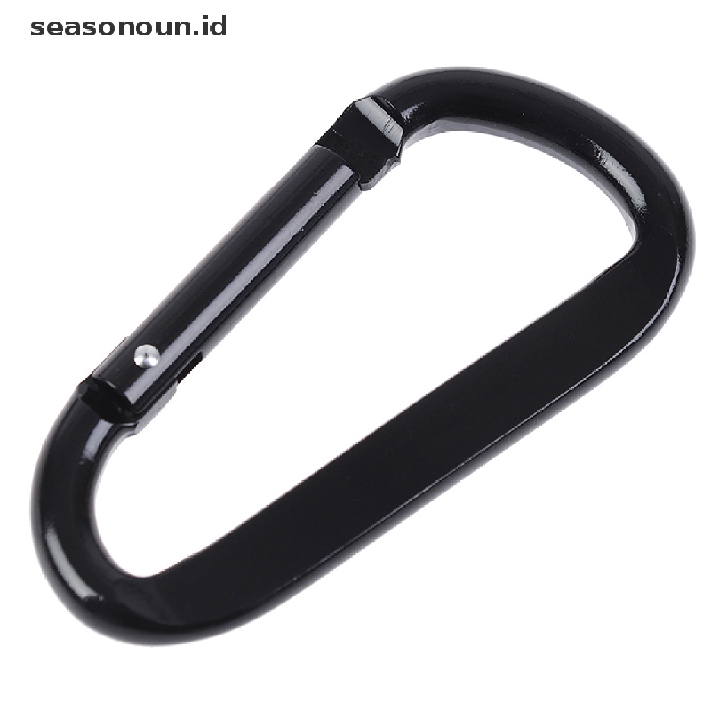 (seasonoun) 5pcs Klip Carabiner Bentuk D Kuat