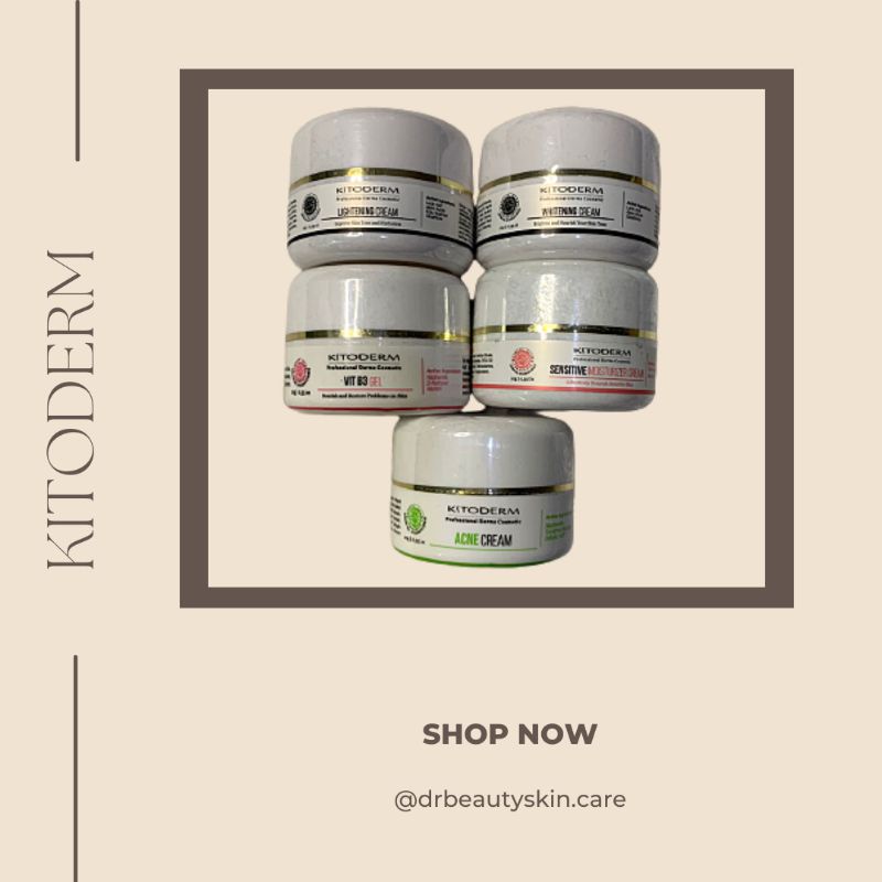 Krim Malam Kitoderm Label- Acne cream,Whitening Cream,Lightening cream,Vit b3 gel,AHA 8 cream kitode