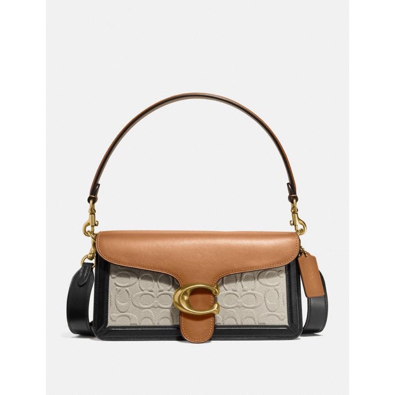 HARGA MURAH   [ORIGINAL 100%] Coach F89148 Tabby Shoulder Bag 26 In Blocked Signature Canvas