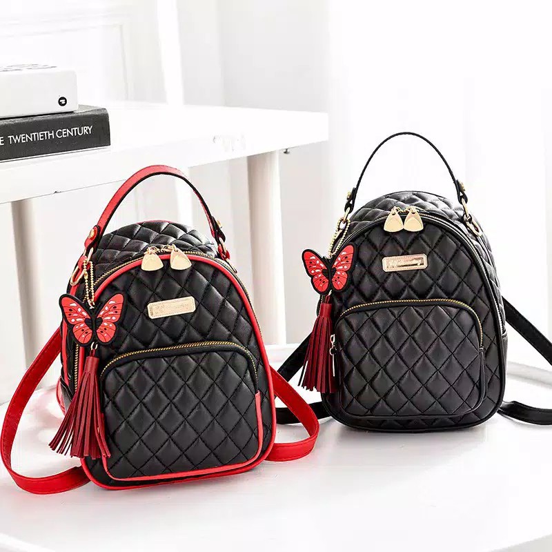 [COD] LB - Koleksi terbaru ransel gaya free gantungan cantik/ Tas fashion import masa kini 287