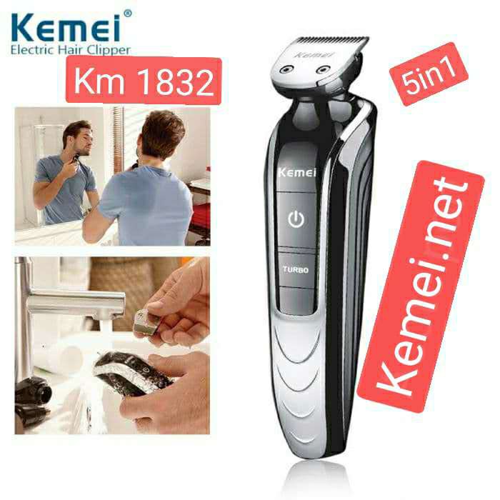 Portable Professional Broadcare Kemei Km-1832 5 in 1 Hair Clipper Trim