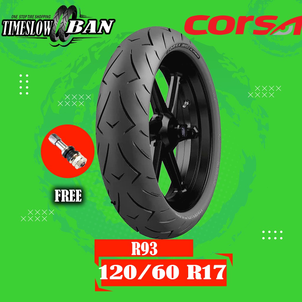 Ban Motor MOGE (Motor Batangan) // CORSA R93 120/60 Ring 17 Tubeless