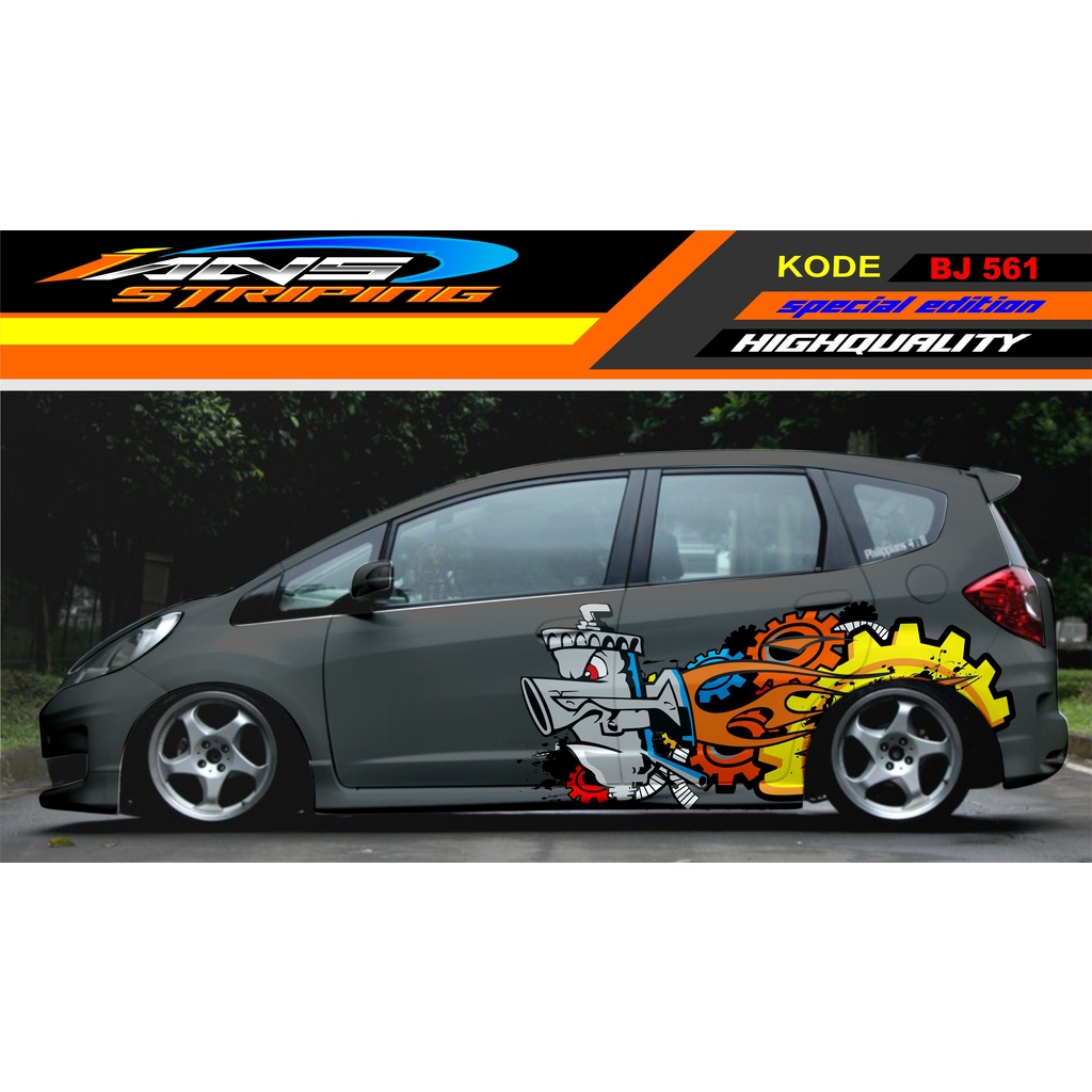 DECAL STIKER MOBIL JAZZ BRIO SWIFT AGYA / DECAL MOBIL / VARIASI STICKER UNTUK MOBIL / DECAL STIKER