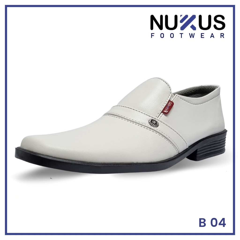 Nukus Sepatu Pantofel Pria Sepatu Pantopel Putih - B04 M