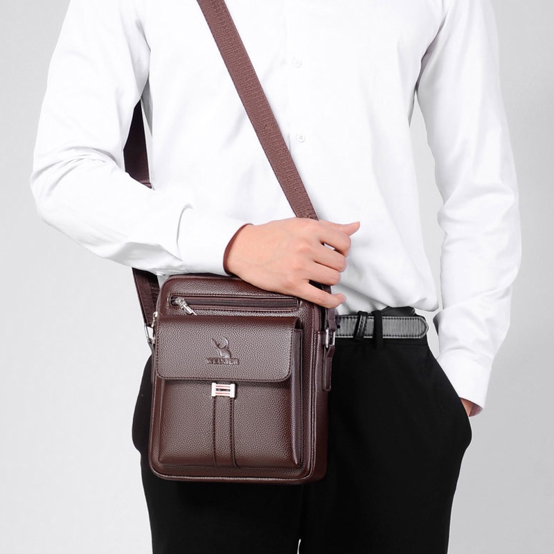 WEIXIER D244 Tas Selempang Pria Kulit Sling Bag Premium WK-SBY