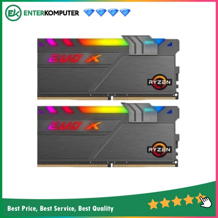 GEIL DDR4 EVO X II RGB LED PC25600 16GB (2x8GB) Black / RAM DDR4 16GB