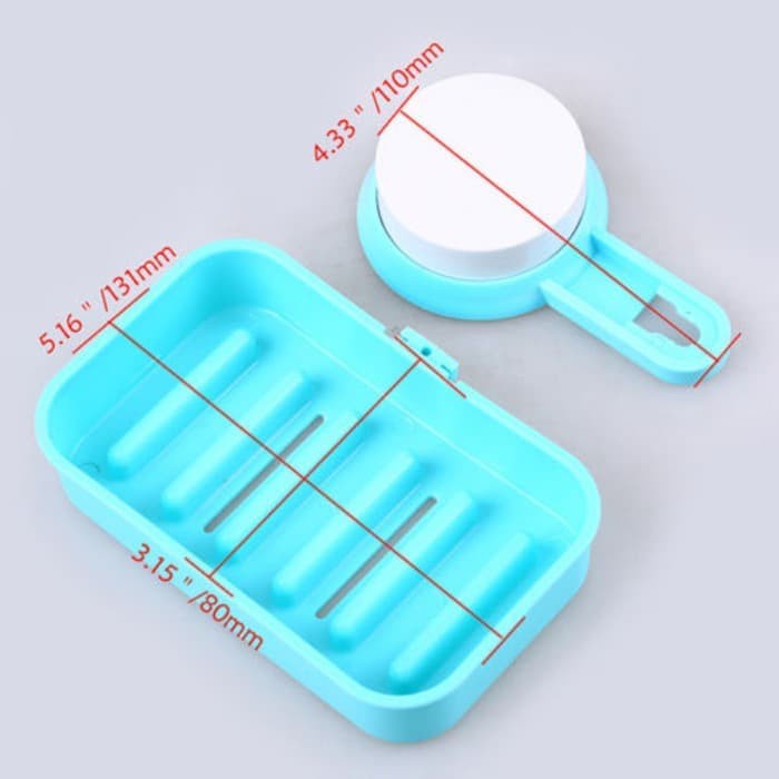 SM- Tempat sabun tanpa paku 2 susun - rak sabun tanpa paku 2 susun