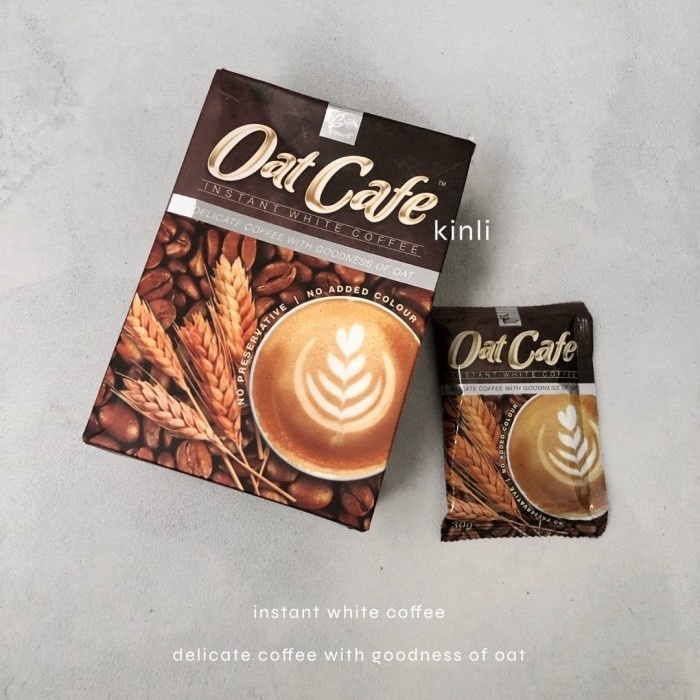 oat cafe instant white coffee oat latte vegan dairy free by fitwell