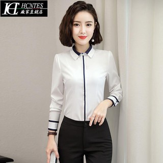  Kaos  T shirt Model Lengan Panjang Warna Putih  Untuk Wanita  