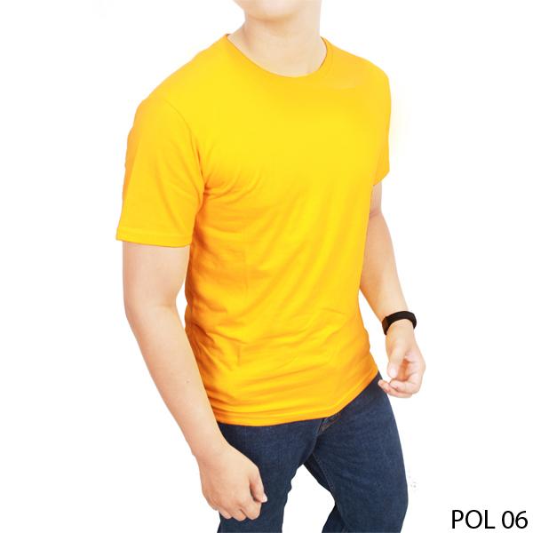 Kaos Polos Kuning Kenari Katun Combed - POL 06