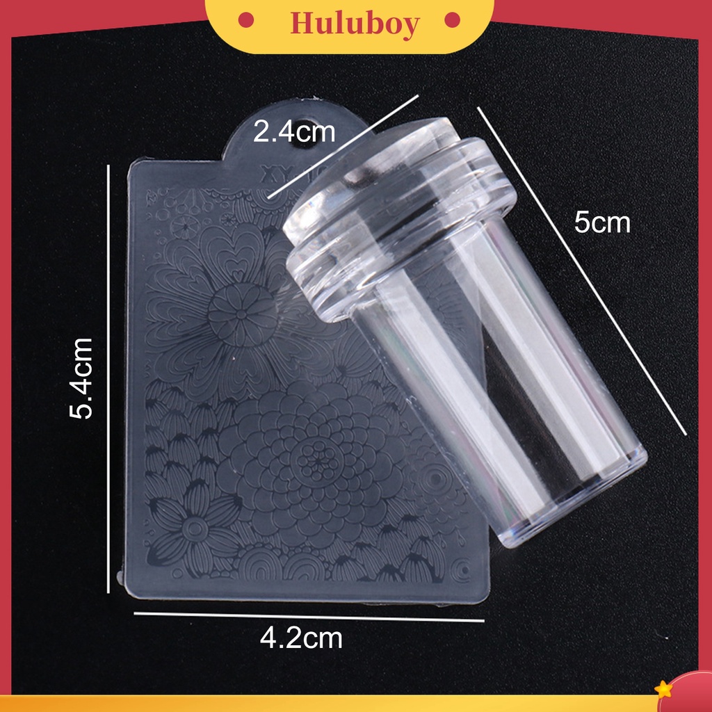 Huluboy Huluboy♡ Alat Stamper Segel Portabel Dapat Digunakan Kembali Untuk Nail Art