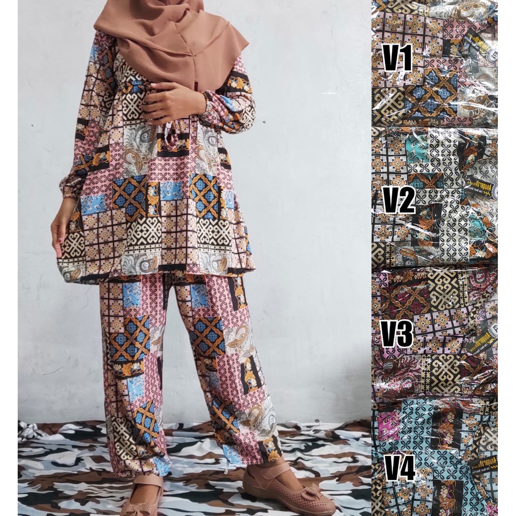 Baju Setelan Setcel Hyget Super Motif Terbaru Harga Promo Termurah