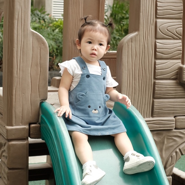 4in1 OVERALL GIRL JUMPSUIT DRESS ANAK DAN BAYI KALALE BAJU KODOK 6-24M