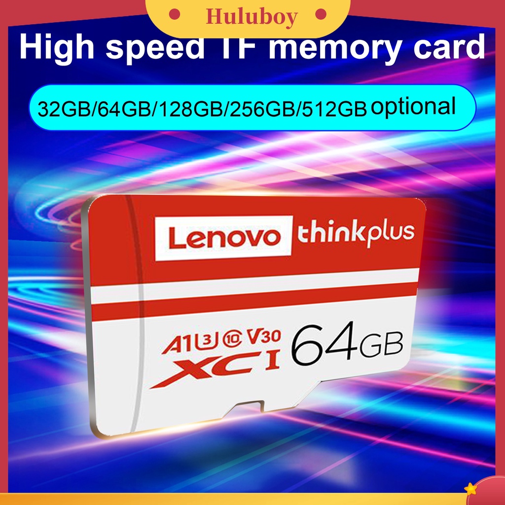 (Huluboy) Lenovo Memory Card U3 High Speed 32GB / 64GB / 128GB / 256GB / 512GB / 1TB TF / Micro-SD