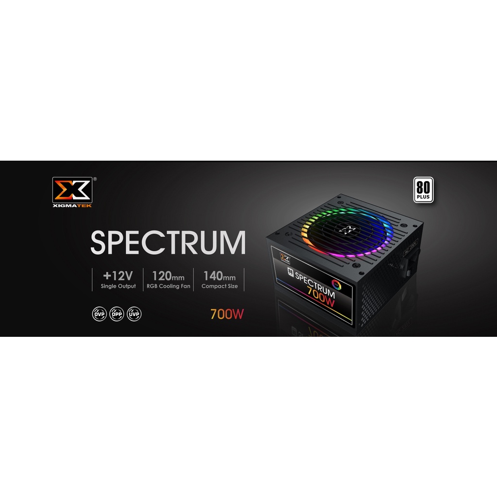 Power Supply Xigmatek Spectrum 700W 80+ (RGB) l PSU Xigmatek 700Watt NAMPOL GAN