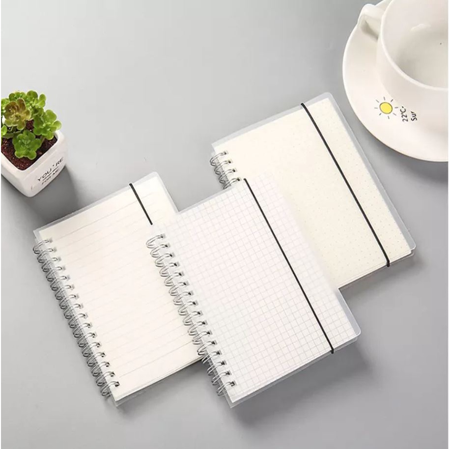 

GRET Notebook Buku Catatan Ring Spiral Transparent Plastic A5