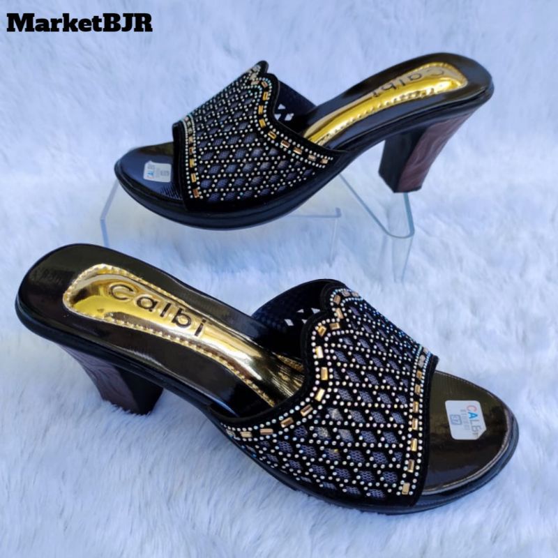 [PROMO TAHUN BARU] SANDAL WANITA CALBI HEELS / SANDAL PESTA MEWAH-1