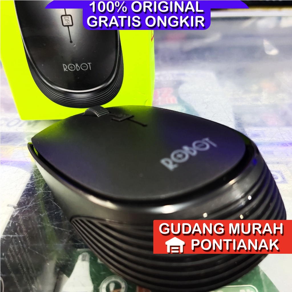 Mouse ROBOT Wireless Tanpa Kabel untuk PC komputer Laptop M205