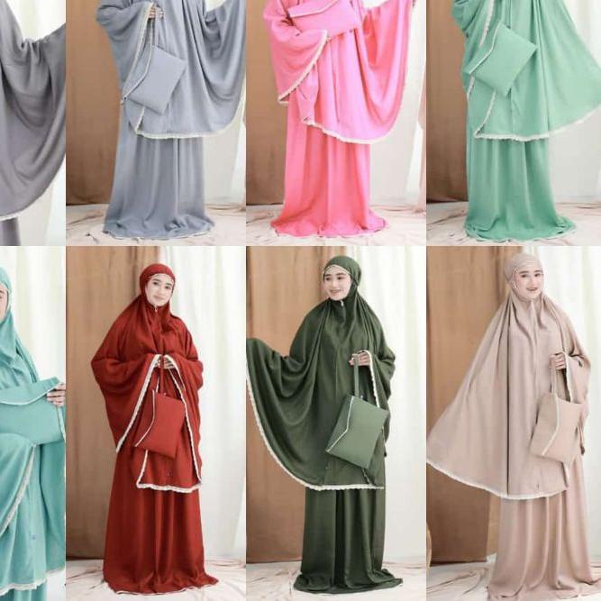 MUKENA KATUN RAYON POLOS MUKENA DEWASA CANTIK