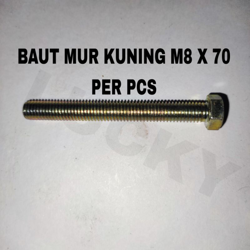 Jual Baut Mur Kuning M Bmk X Kuning Bmk Termurah Per Pcs Shopee Indonesia