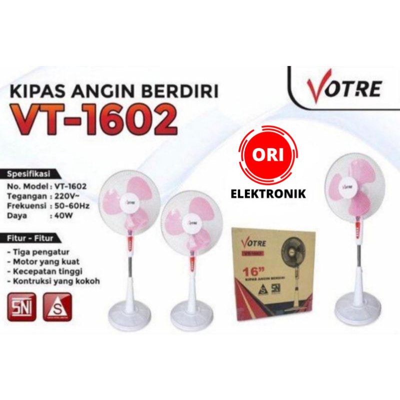 VOTRE KIPAS ANGIN BERDIRI 16 INCH VT-1602