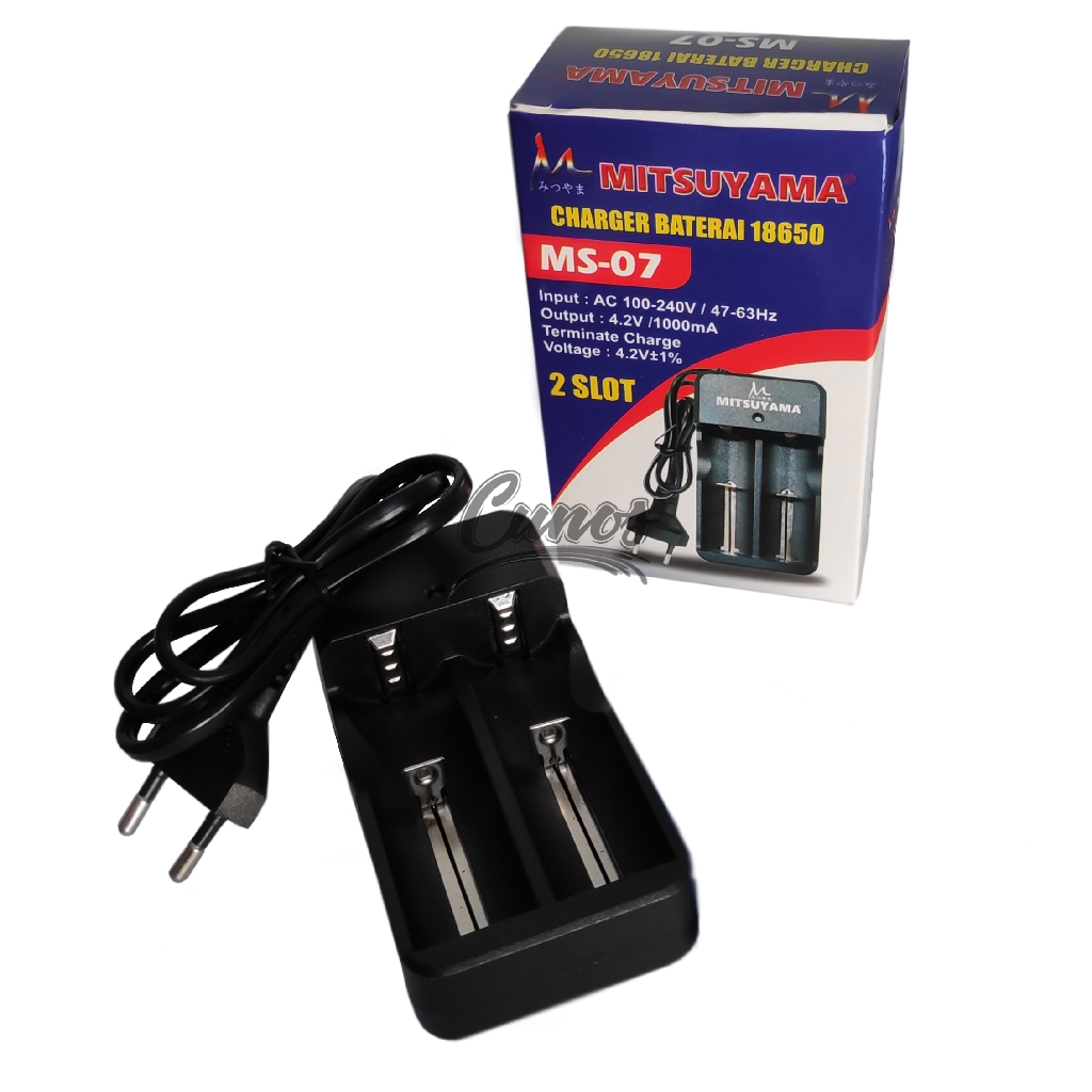 Charger Baterai 2 Slot Plus Kabel MS-07 Bisa Berbagai