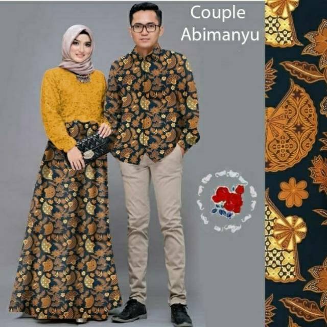 BATIK COUPLE/COUPLE BATIK MUSLIM/BAJU PASANGAN/COUPLE ABIMANYU/BATIK PASANGAN/*AB