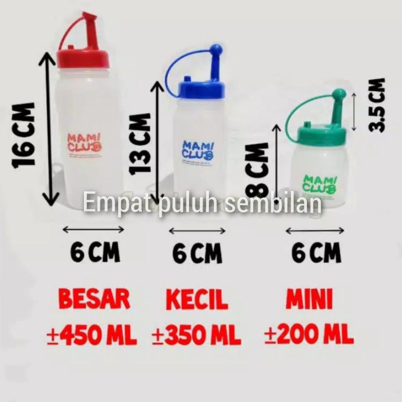 botol kecap kecil / botol mayonaise mami / botol kecap mami / botol saus