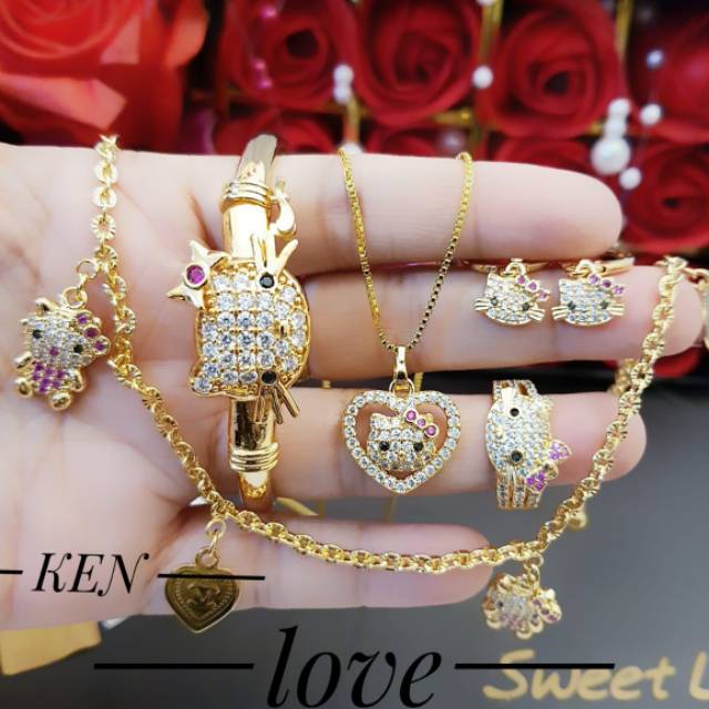 Xuping set perhiasan lapis emas 24k 0208