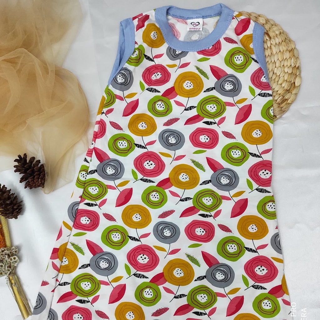 Millishop Dress Kutung Anak size L Daster Tanpa Lengan Kaos Anak Makassar