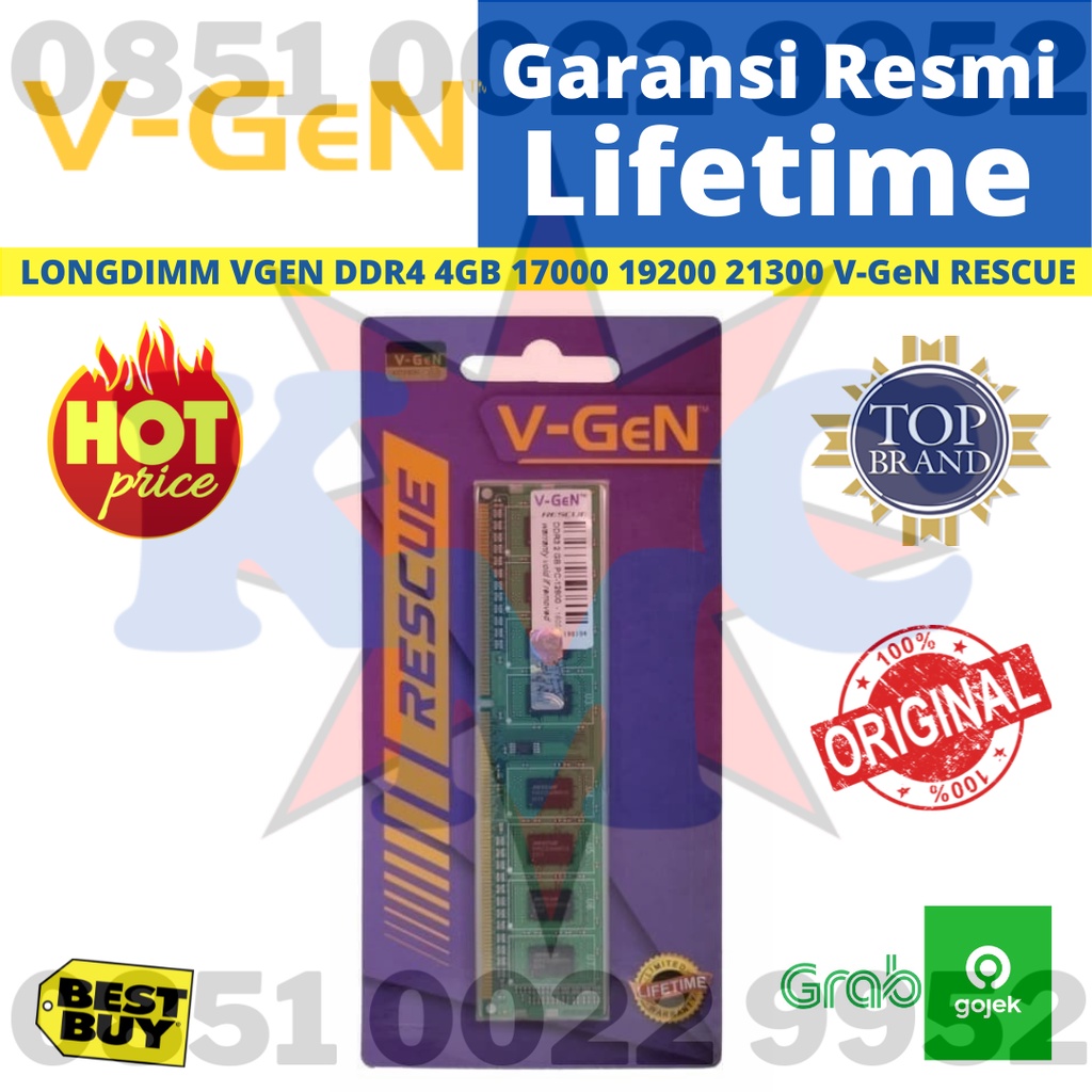 Longdimm VGEN DDR4 4GB 17000 19200 21300 V-GeN RESCUE