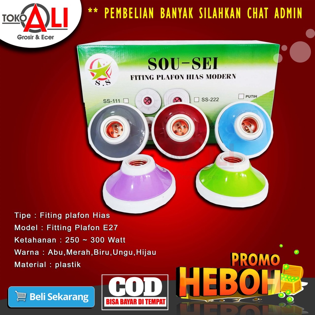 FITING PLAFON HIAS SOUSEI WARNA