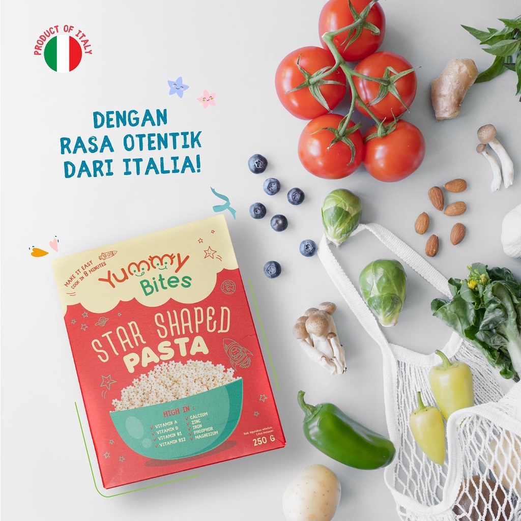 Yummy Bites Star Shaped Pasta 250g