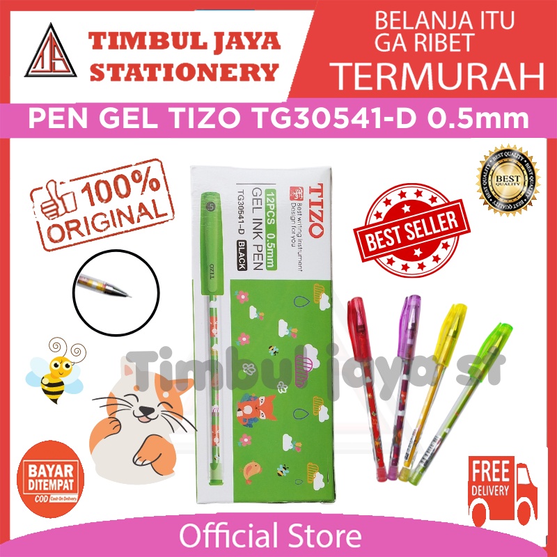 

Pen gel pena gel pulpen gel ballpen gel bolpoin gel tizo tg-30541 isi 12pcs