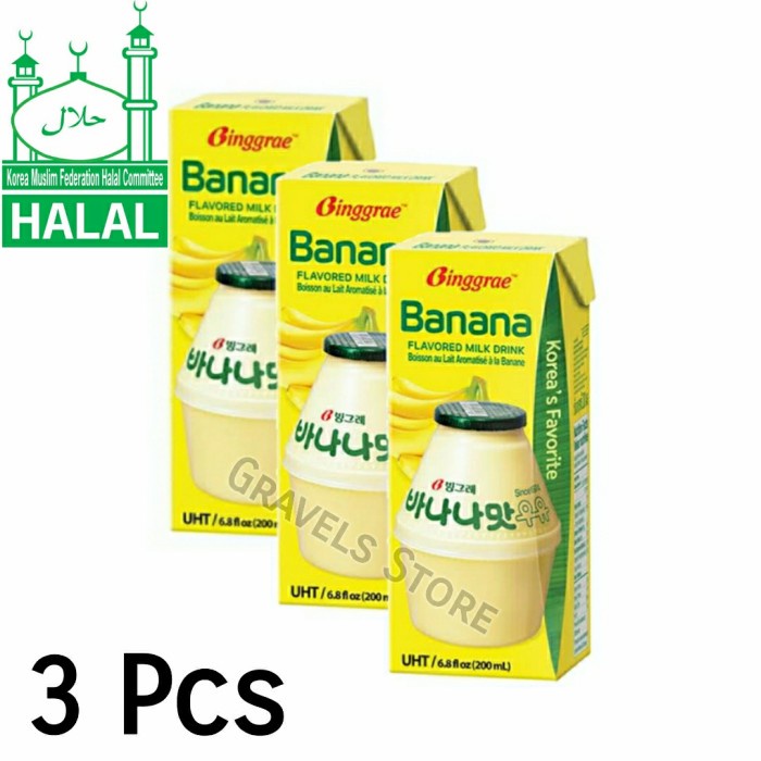 

Da2011Ca Bundling 3 Pcs Binggrae Banana Milk - Susu Rasa Pisang Ala Korea Xa201As