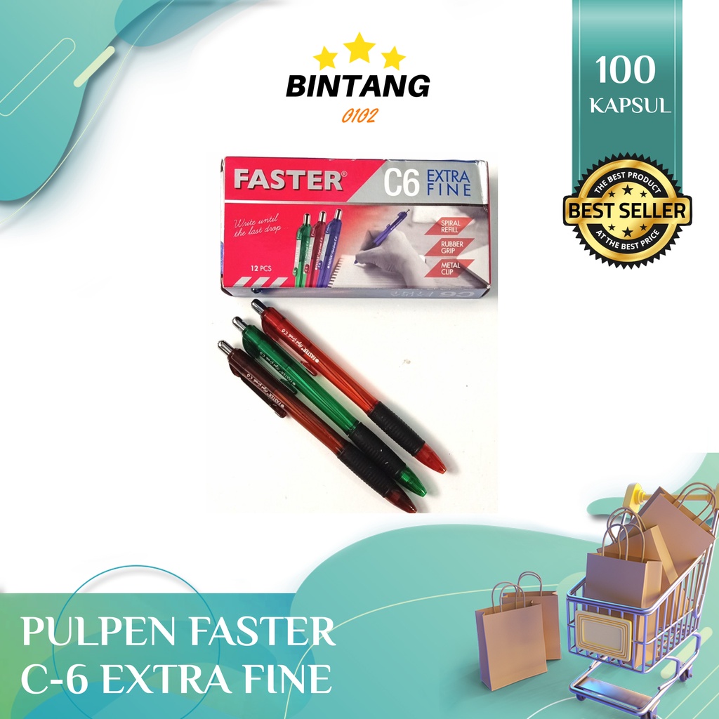 

Random Pulpen Pena Faster C6 C-6 - Pulpen Cetek