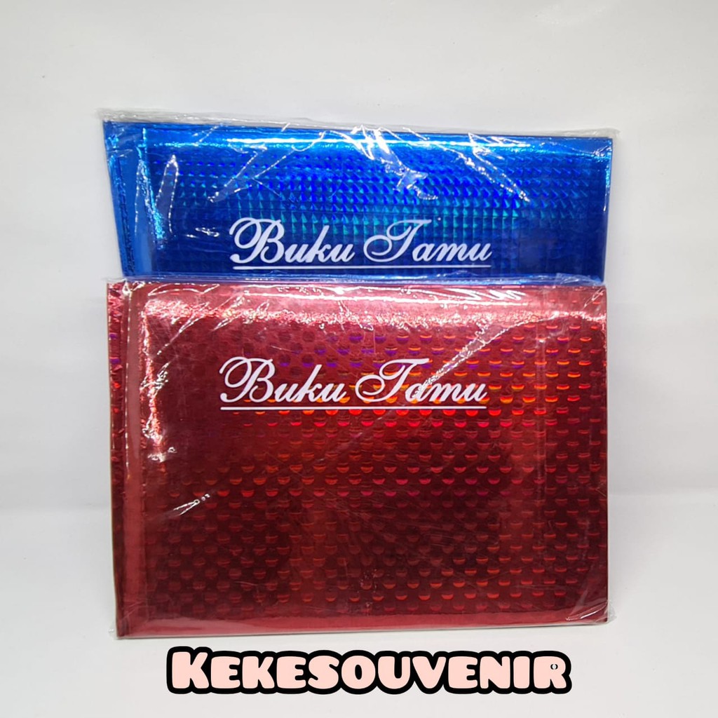 

GROSIR Termurah 6 Set (12 Pcs) Buku Tamu Undangan Hologram Modern TERBARU Packing Plastik Cantik FREE BUBBLEWRAP HITAM