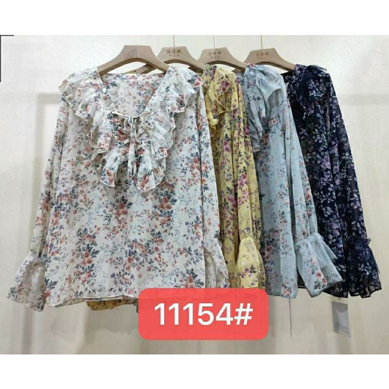 ATASAN BLOUSE REMAJA WANITA MOTIF BUNGA PITA IMPORT