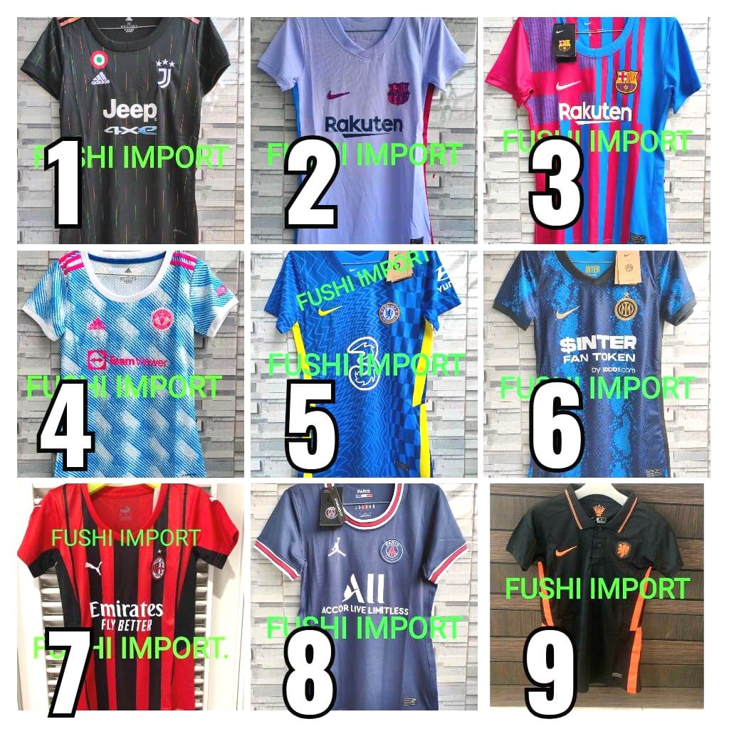 OBRAL Jersey Baju Bola Ladies Cewek Wanita New Season Grade Ori