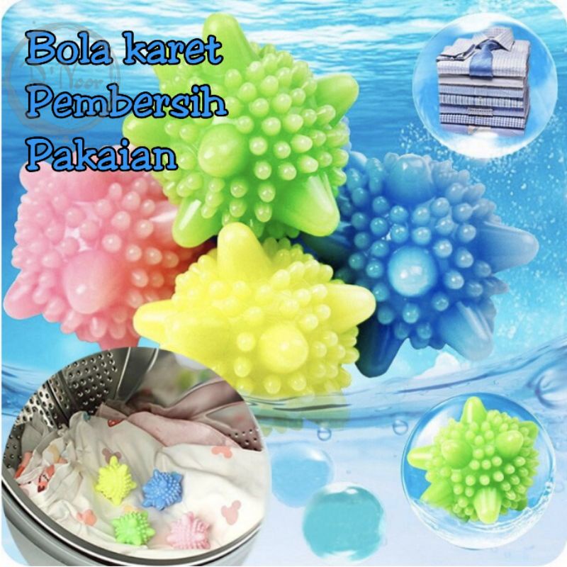 Bola Karet Mesin Cuci Washing Laundry Ball Alat Bantu Pembersih Baju Pakaian Bola Mesin Cuci