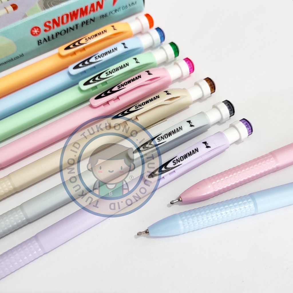 

SNOWMAN V4 Semi Gel Ink Fine Point 0.6 | Tinta Hitam | Ballpoint Bolpen Pulpen Pen