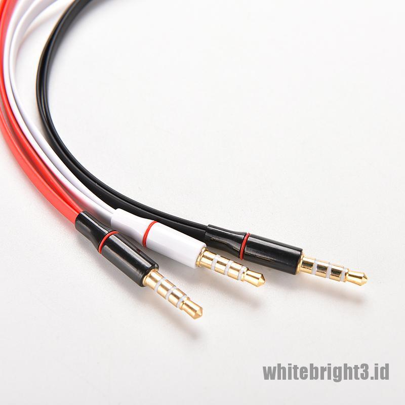 &lt; White3 &gt; Kabel Adapter Splitter Audio AUX 1x3.5mm male Ke 2 Untuk Headphone / Earphone