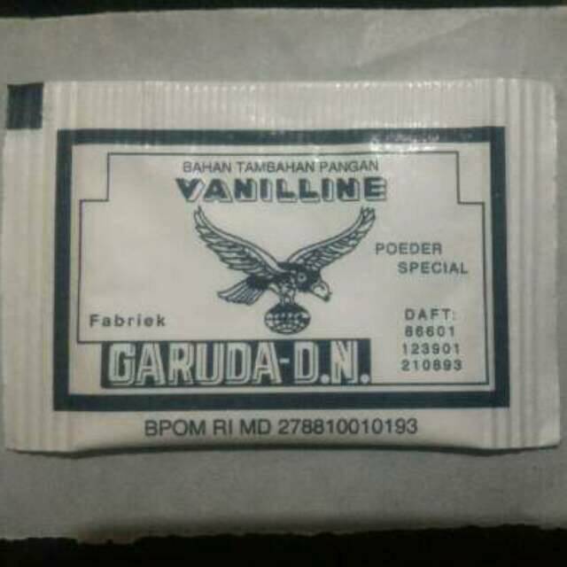 

Vanilli Perisa Vanilla Vaneli Crystal Sachet 2 gram Vanilline Garuda 1000 / 3pcs 3 sachet