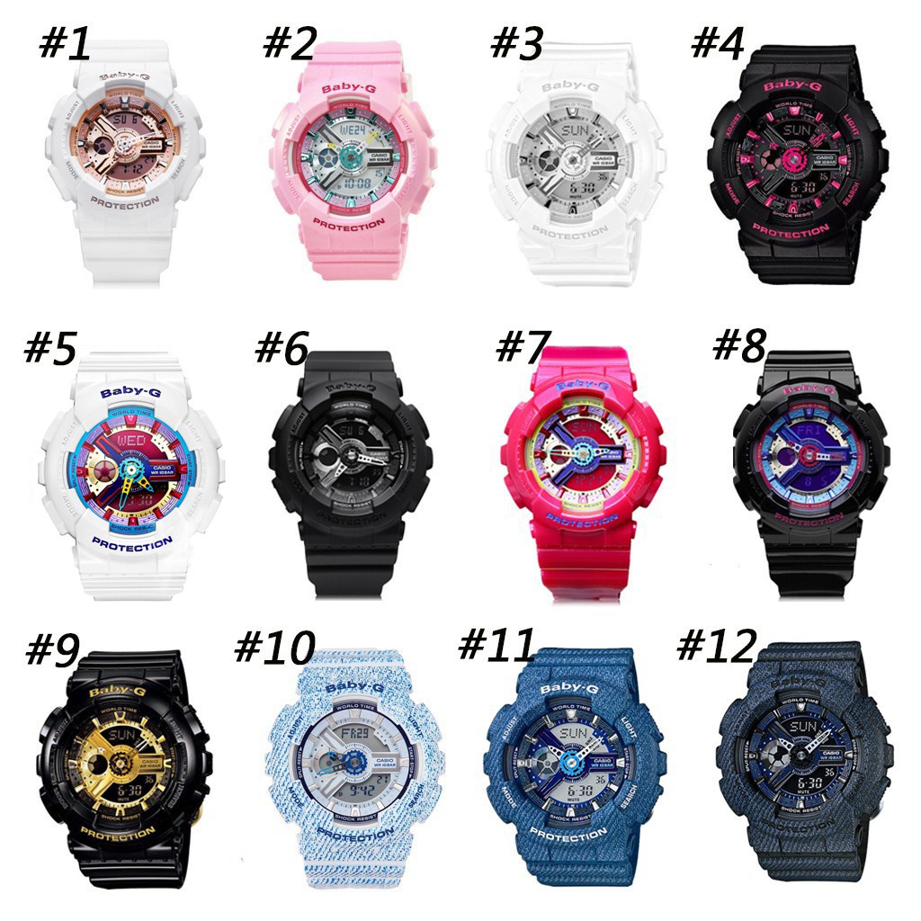 Casio Baby-G g shock BA110 Black Pink Wrist Watch Women Sport Watches Men Watch casio gshock watch