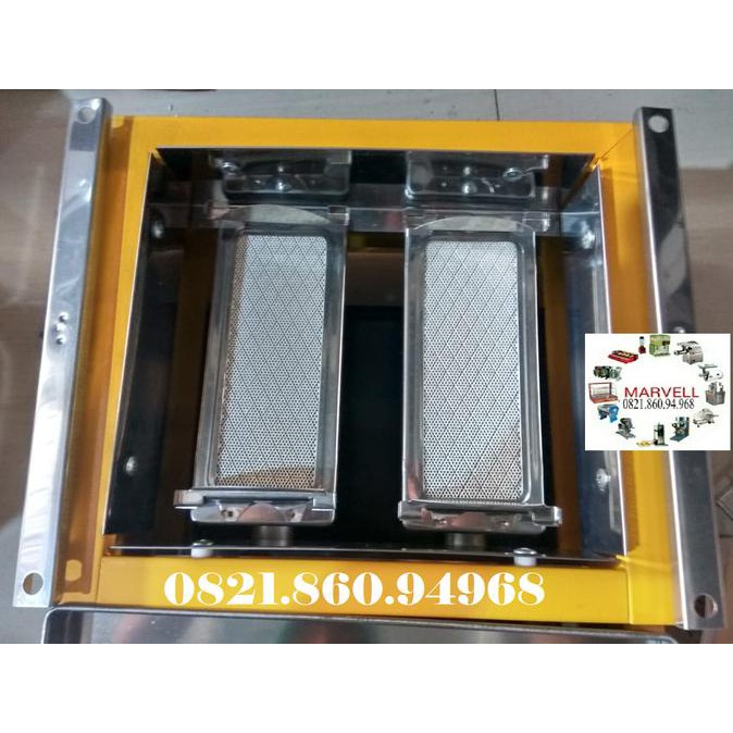 Hotlist Roaster 2 Tungku, Pemanggang Sosis 2 Tungku