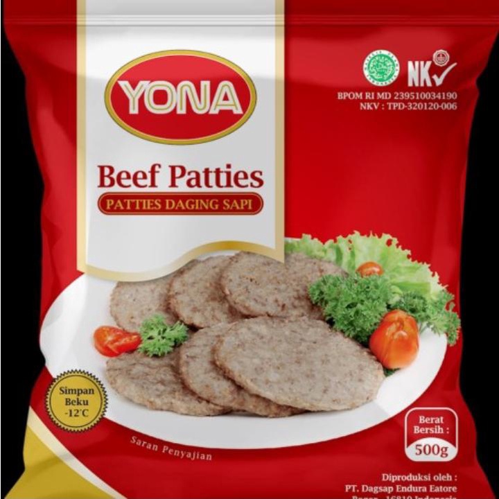 

YONA BEEF PATTIES 500gr