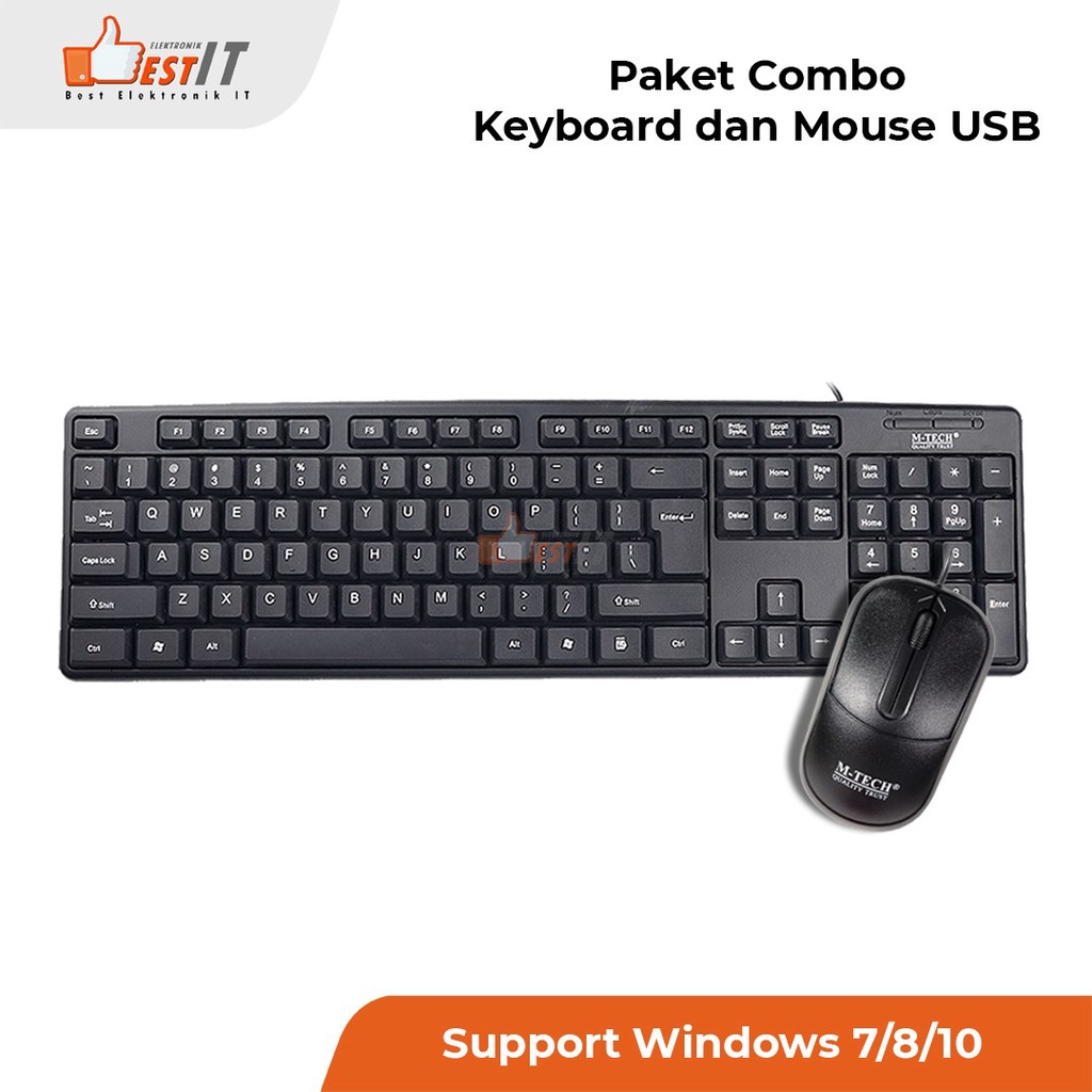 Keyboard PC Komputer Laptop Bisa Untuk Smartphone Keyboard Mouse Combo Hemat