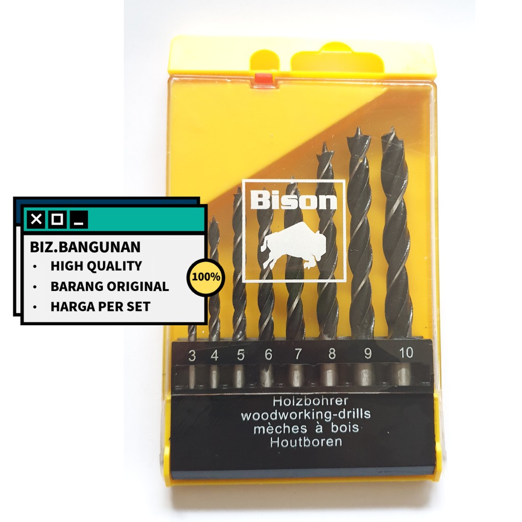 MATA BOR KAYU BISON 8 PCS - 8PCS SET