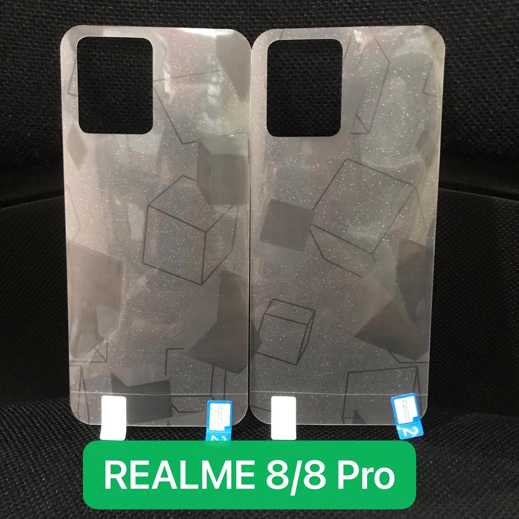 REALME 10 10 PRO 5G 10 PRO+ 9 9i 9 PRO 9 PRO+ 8 5G 8i 8 8 PRO C33 C35 C30 C31 ANTI GORES BELAKANG SKIN GLITTER MOTIF CUBE TRANSPARAN GARSKIN ANTI JAMUR PELINDUNG BELAKANG 9 PRO PLUS 10 PRO PLUS